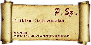Prikler Szilveszter névjegykártya
